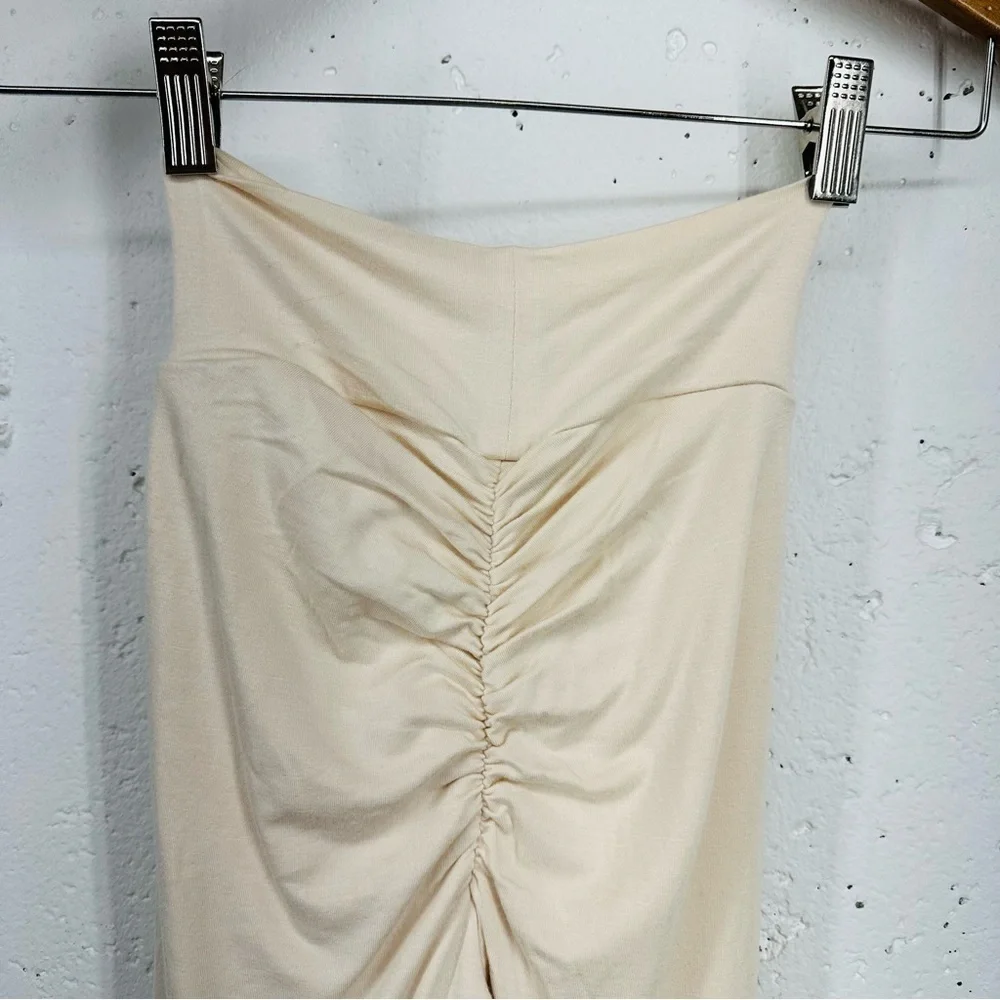 OH Polly size 2 Ivory High Waist Ruched Bootie Leggings NEW - Picture 7 of 14